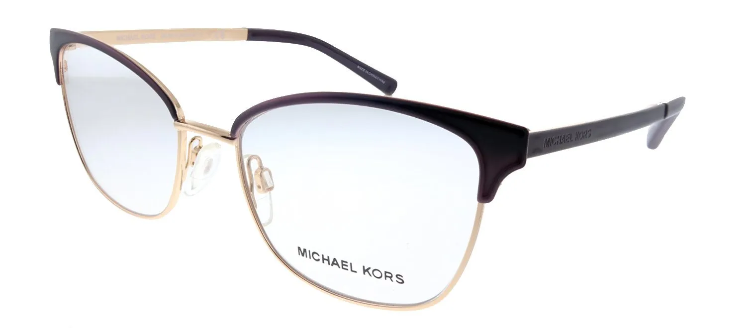 Michael Kors Adrianna IV MK 3012 1108 Cat-Eye Metal Pink Eyeglasses with Demo Lens