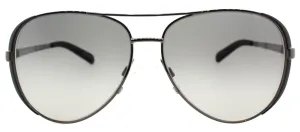 Michael Kors Chelsea MK 5004 101311 Aviator Metal Ruthenium/ Gunmetal Sunglasses with Grey Gradient Lens