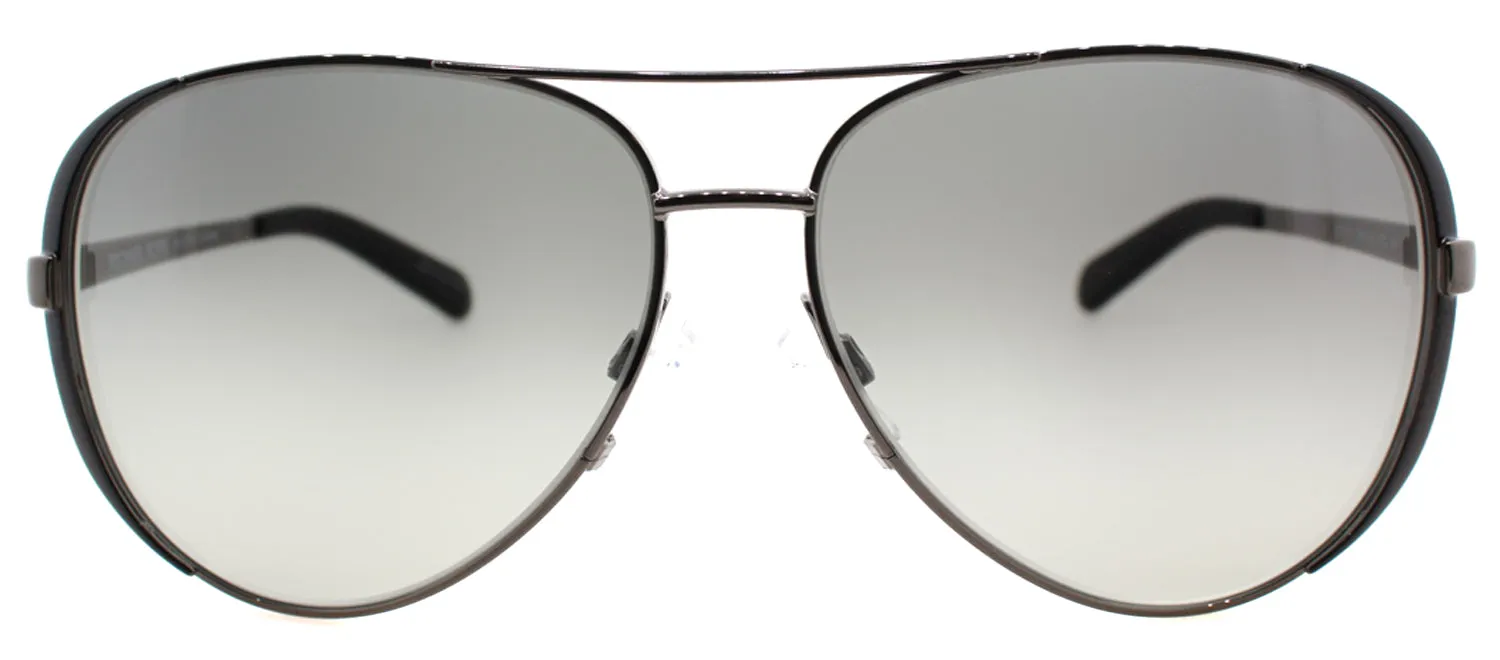 Michael Kors Chelsea MK 5004 101311 Aviator Metal Ruthenium/ Gunmetal Sunglasses with Grey Gradient Lens