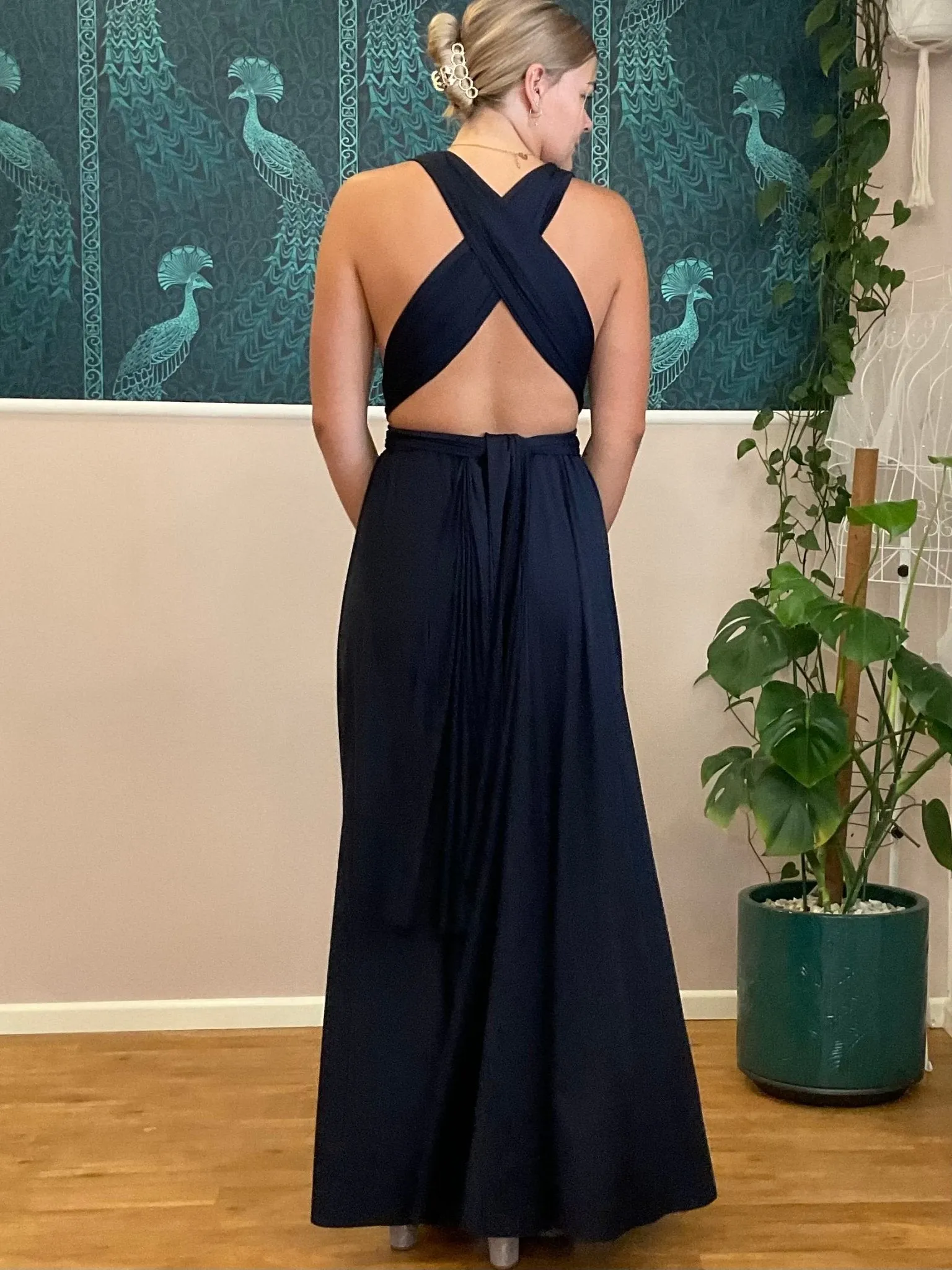 Midnight Navy convertible Infinity bridesmaid dress Express NZ wide