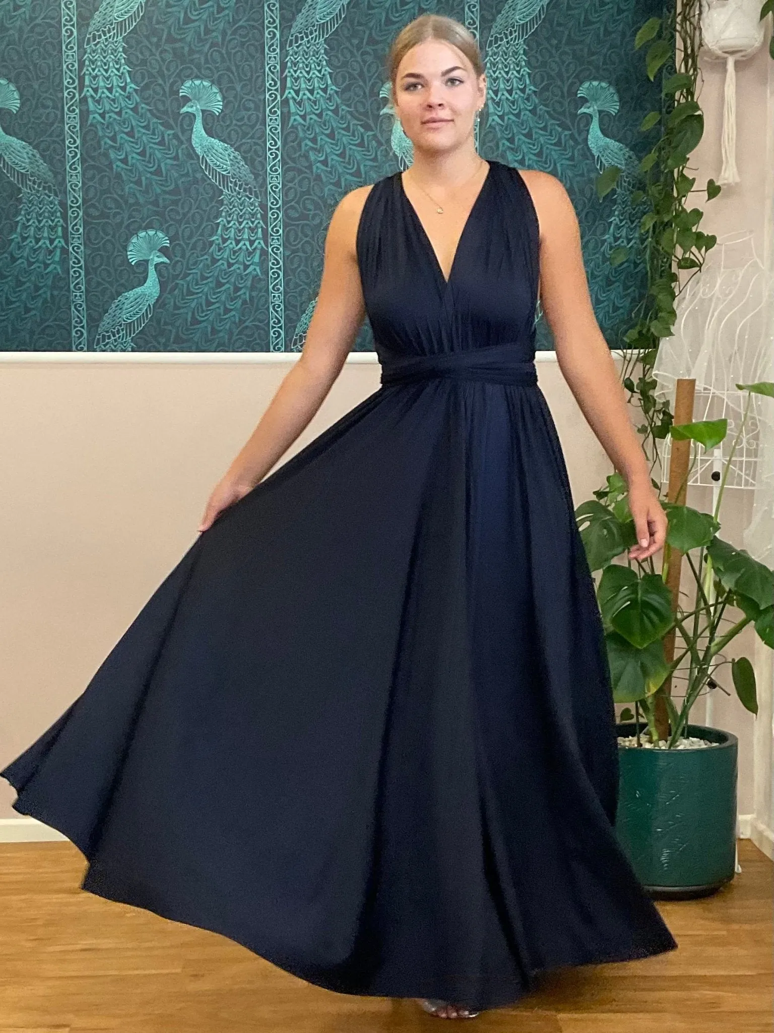 Midnight Navy convertible Infinity bridesmaid dress Express NZ wide