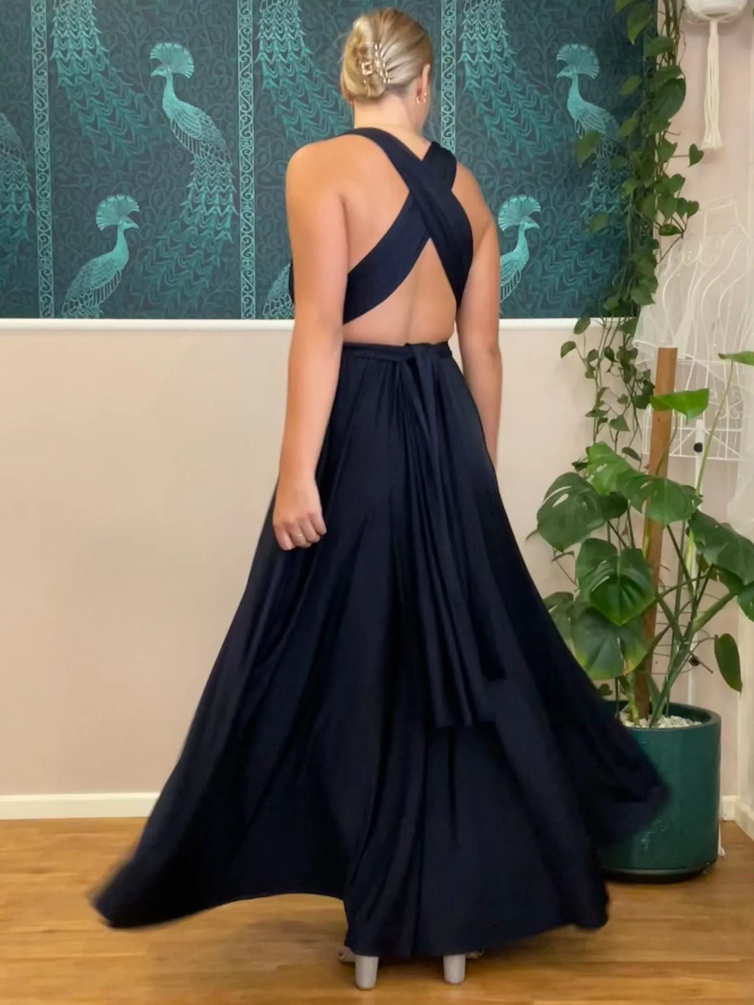Midnight Navy convertible Infinity bridesmaid dress Express NZ wide