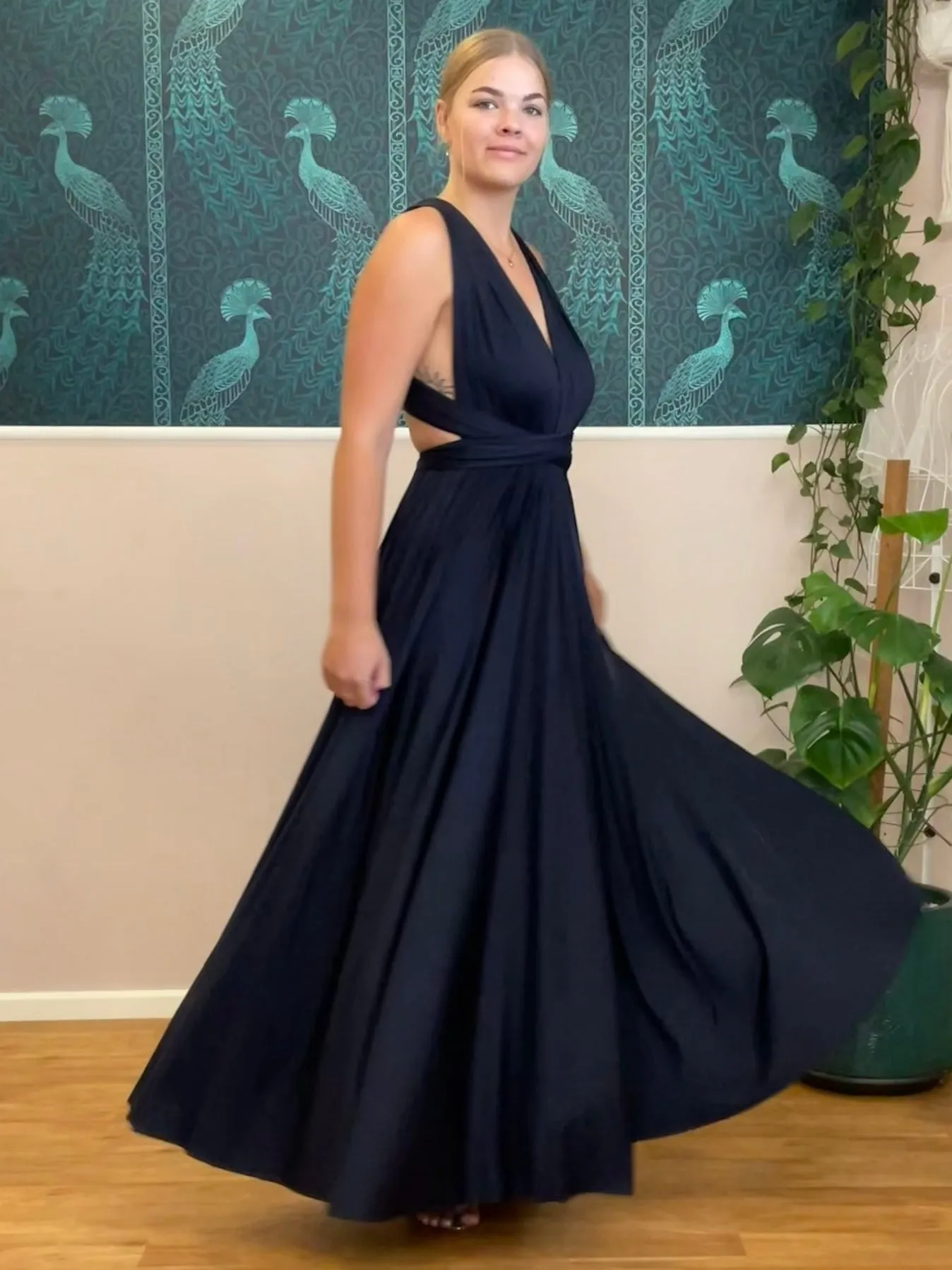 Midnight Navy convertible Infinity bridesmaid dress Express NZ wide