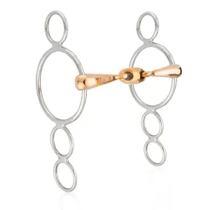 Mikmar Cupreon Three Ring Snaffle with Simple Center Mouthpiece