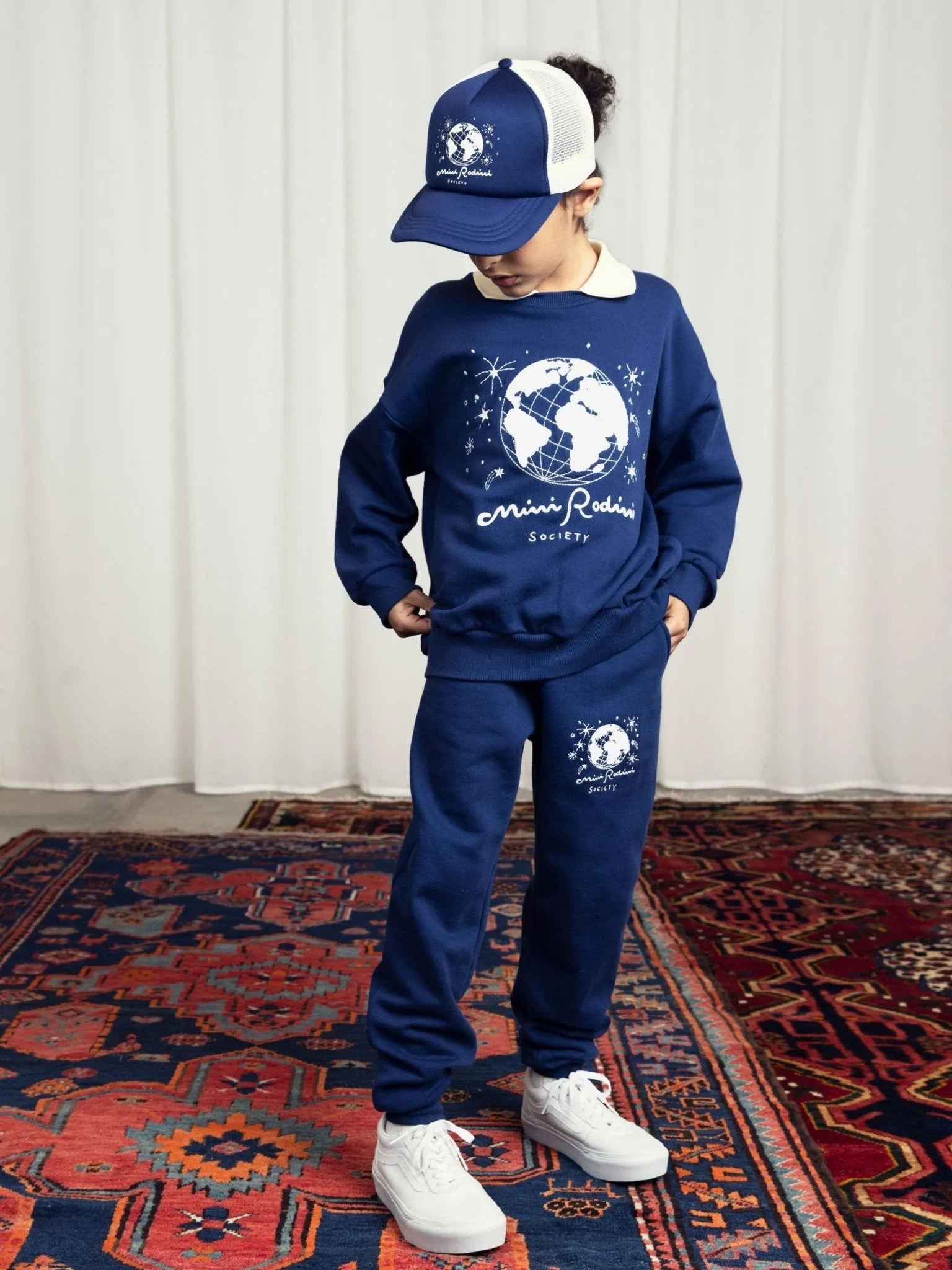 Mini Rodini Society Embroidered Sweatshirt by Mini Rodini