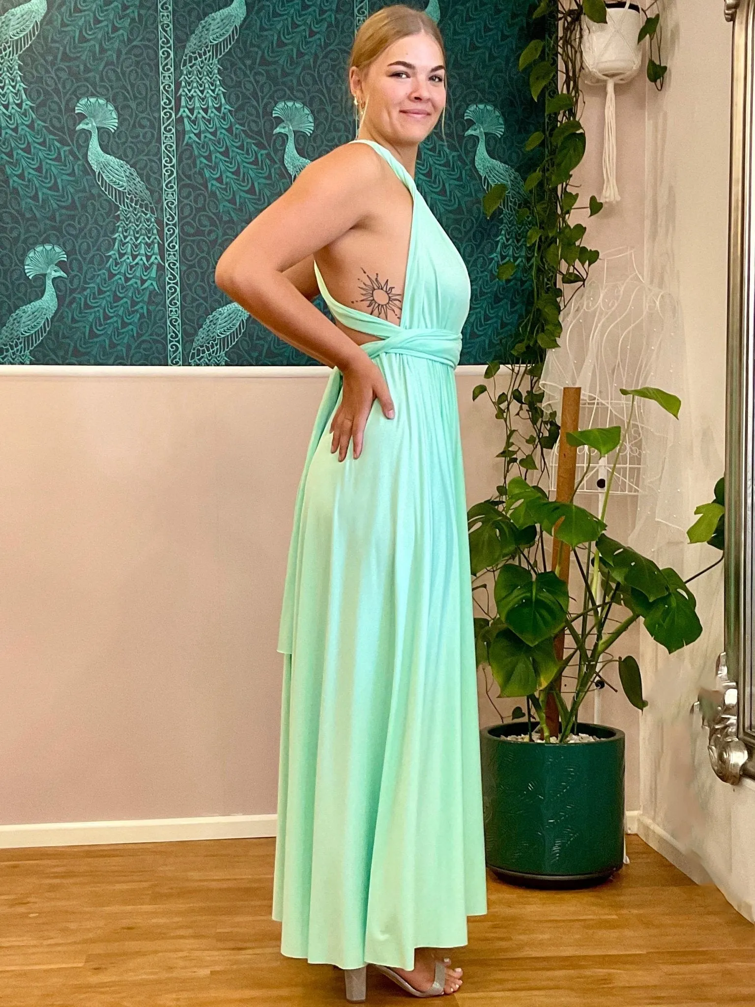 Mint Green Convertible Infinity bridesmaid dress Express NZ wide