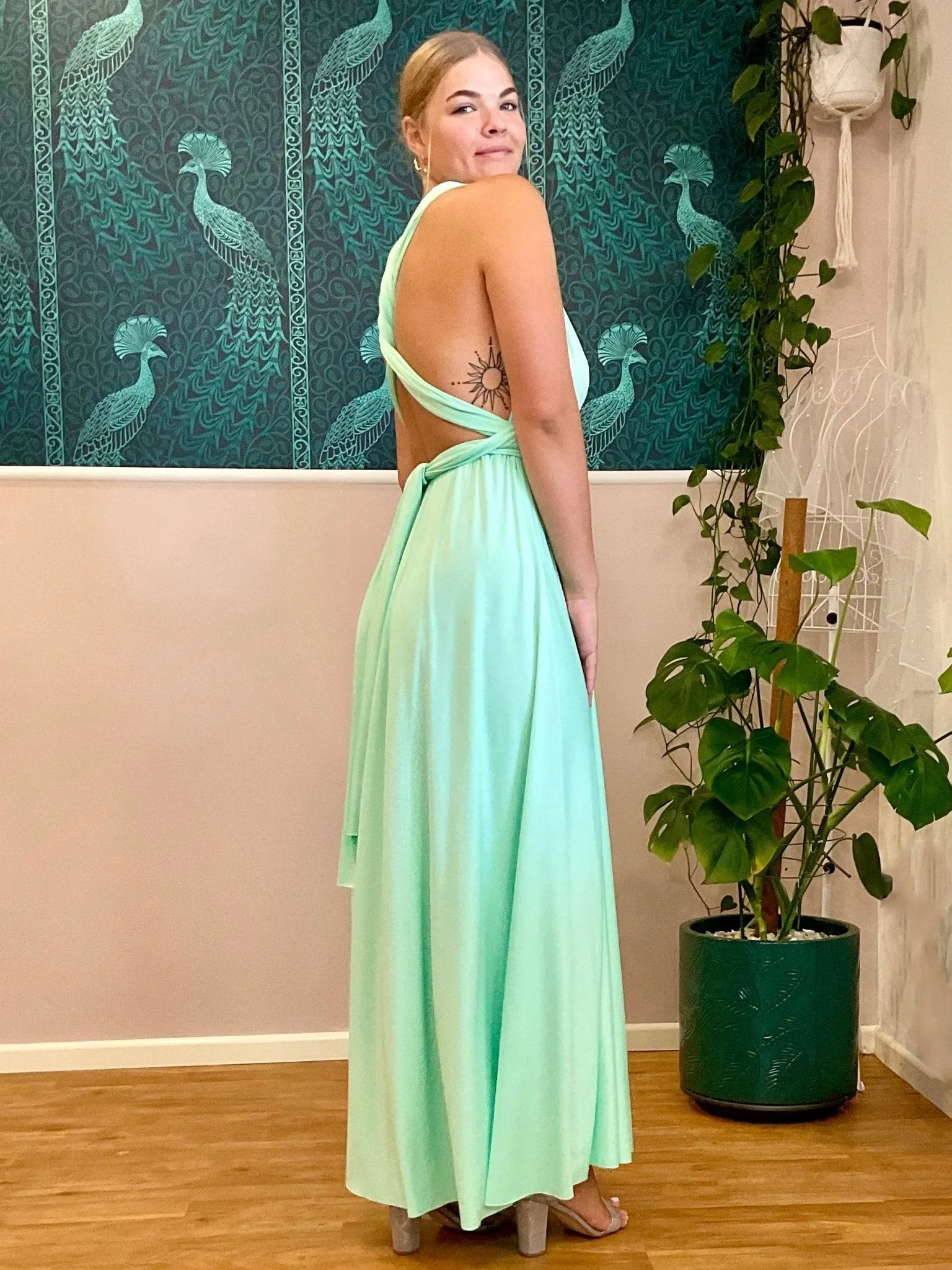 Mint Green Convertible Infinity bridesmaid dress Express NZ wide