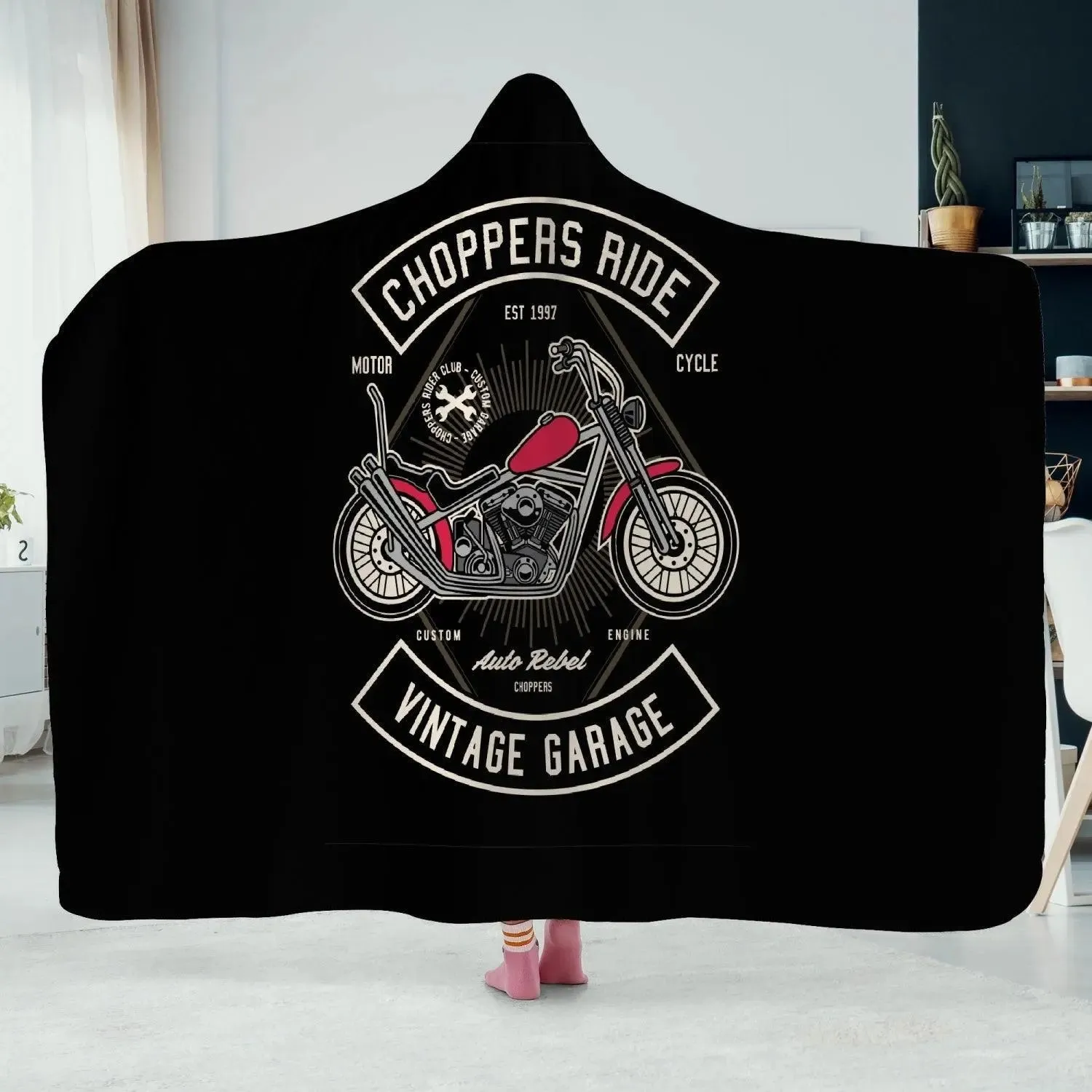 Misha Casual Dual-Sided Stitched Hoodie Blanket