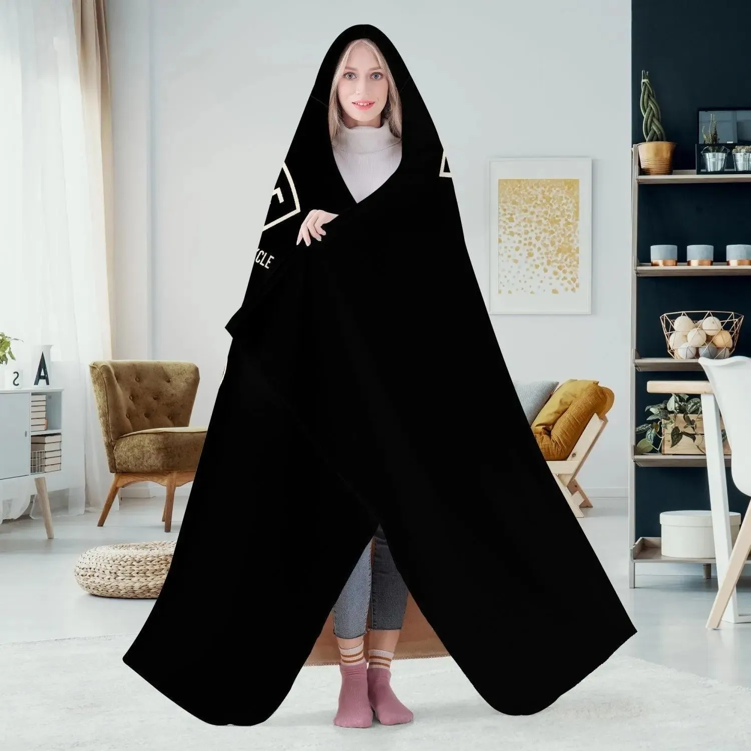 Misha Casual Dual-Sided Stitched Hoodie Blanket