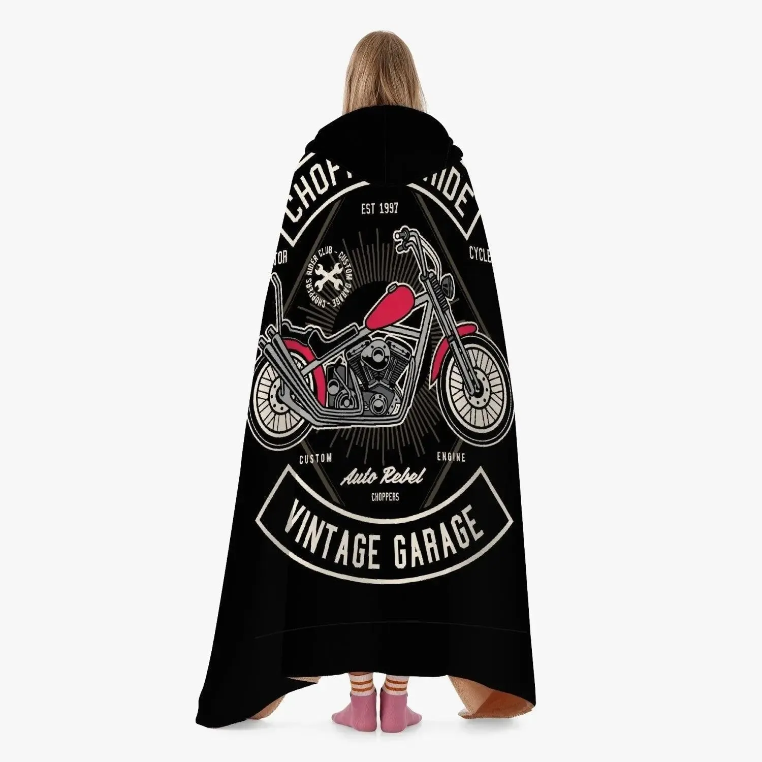 Misha Casual Dual-Sided Stitched Hoodie Blanket