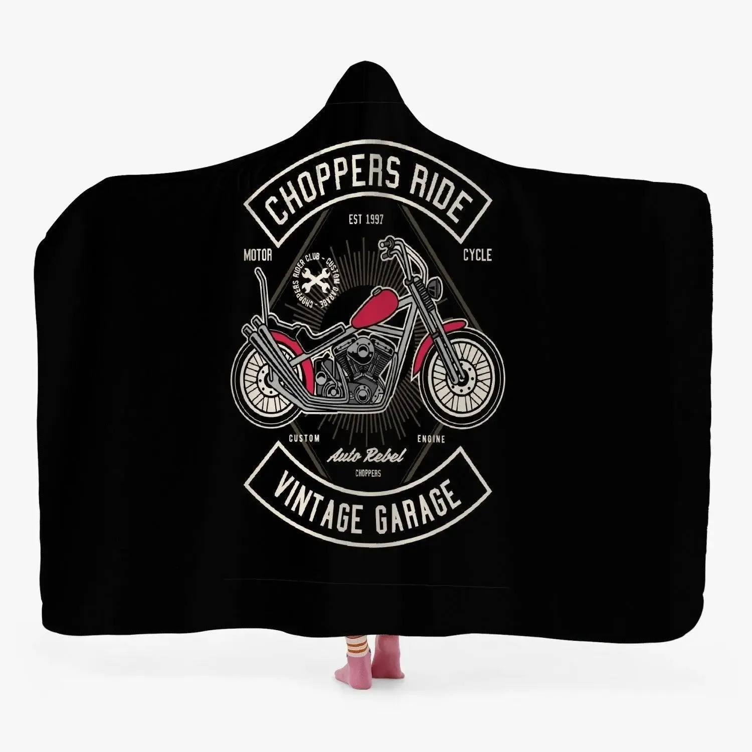 Misha Casual Dual-Sided Stitched Hoodie Blanket