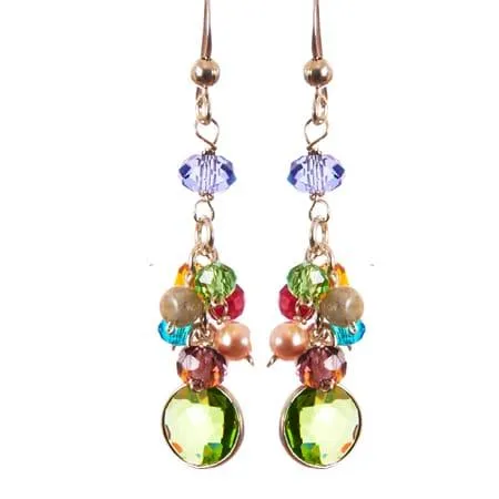Misha Colorful Cascading Earrings