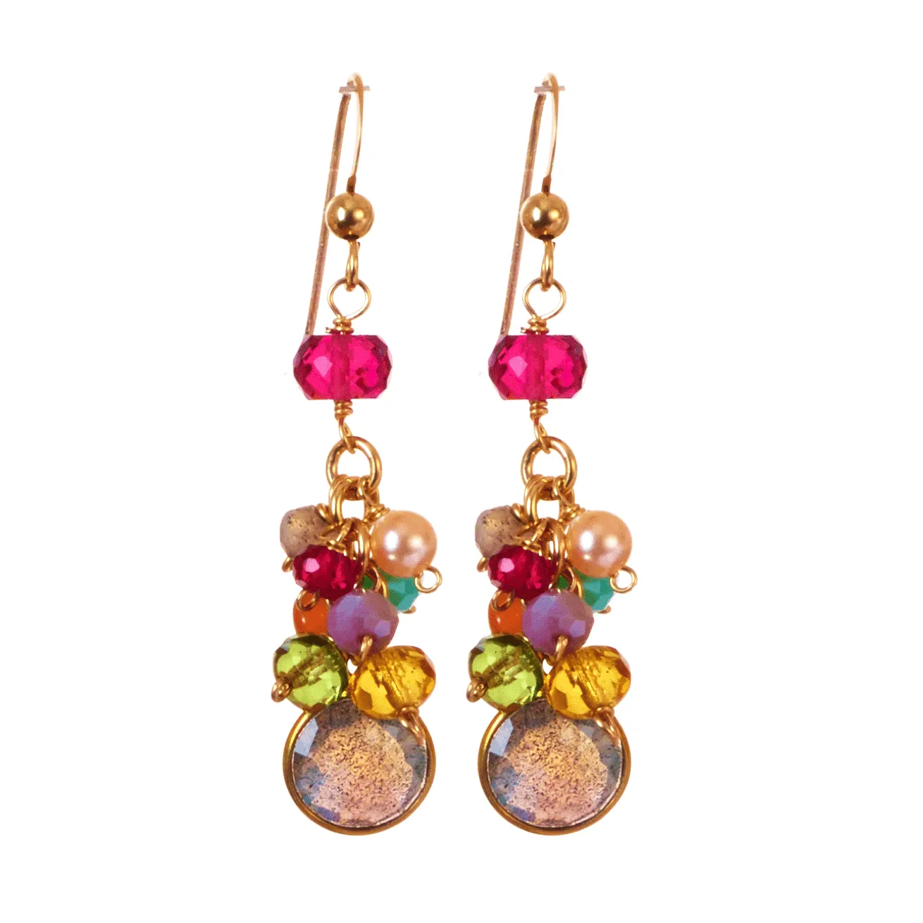Misha Colorful Cascading Earrings