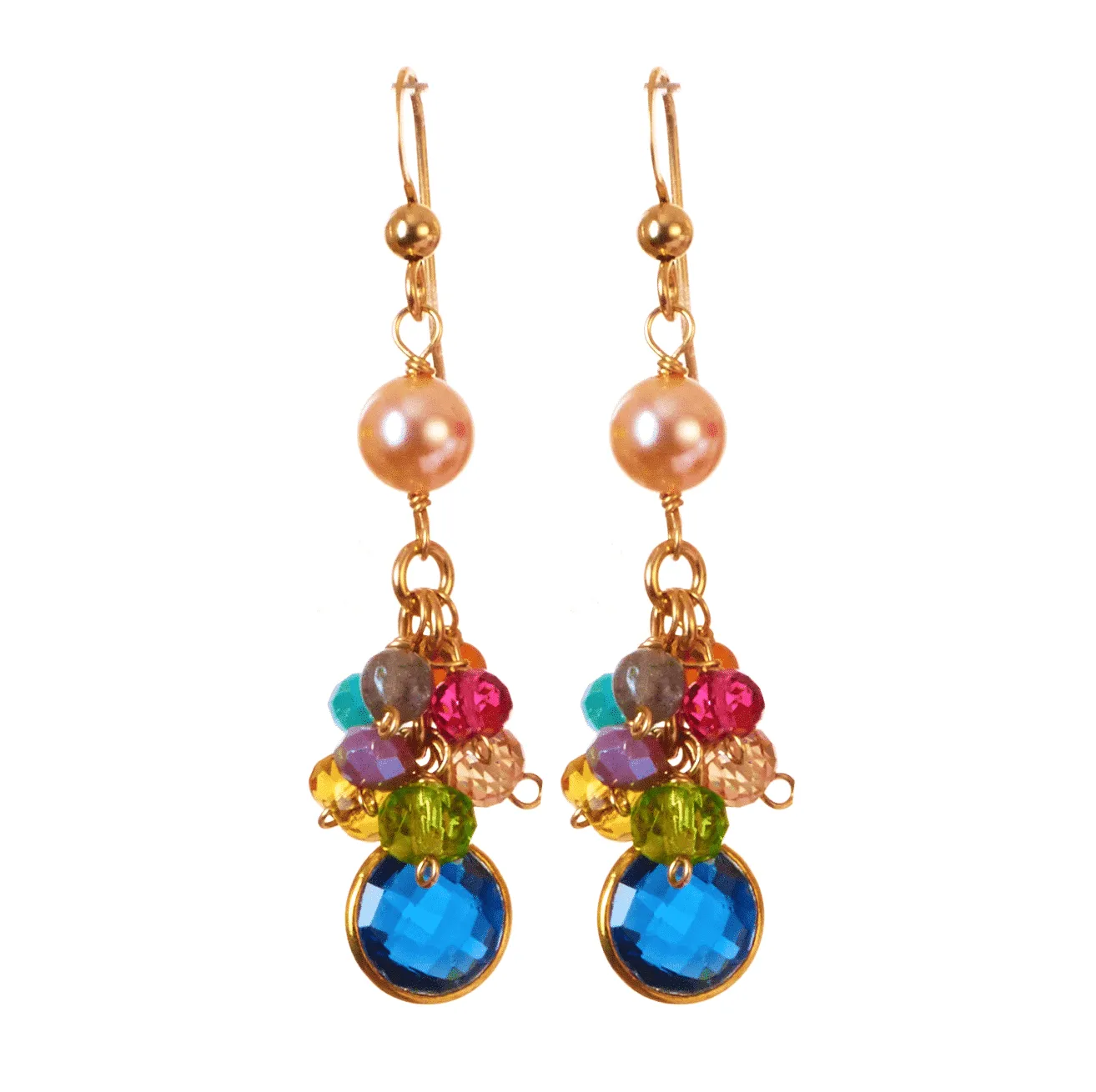 Misha Colorful Cascading Earrings