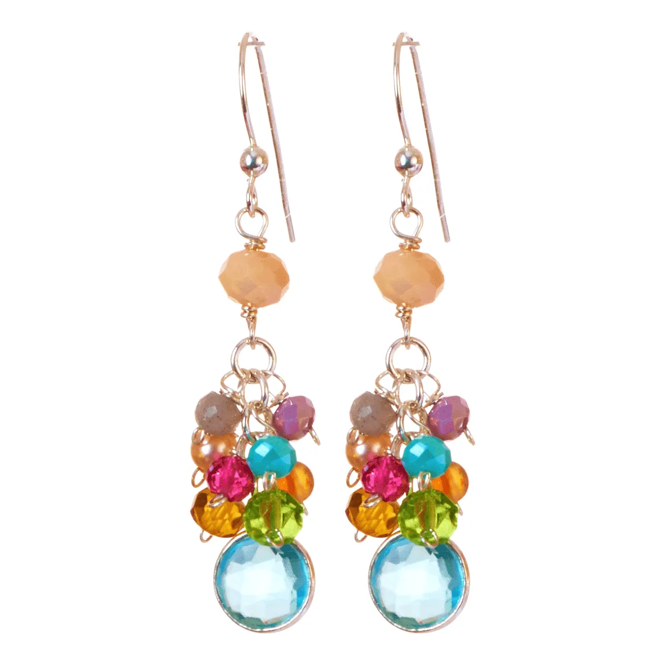 Misha Colorful Cascading Earrings