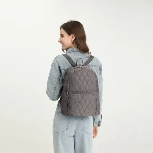 Miss Lulu Casual Lightweight Ladies Backpack - Grey