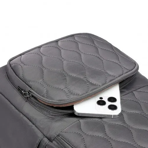 Miss Lulu Casual Lightweight Ladies Backpack - Grey