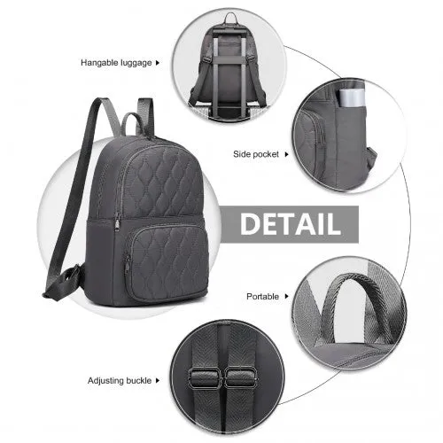 Miss Lulu Casual Lightweight Ladies Backpack - Grey
