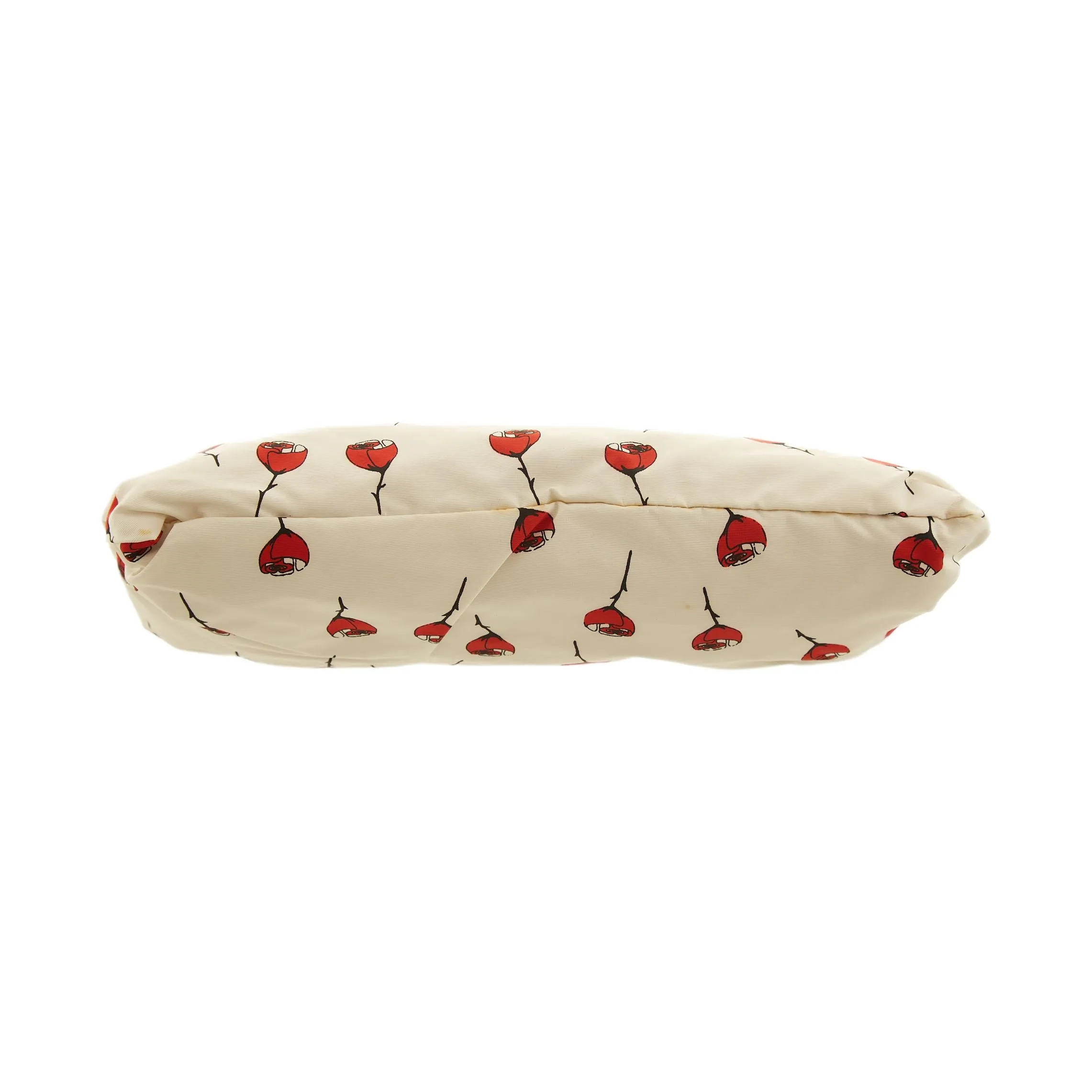 Miu Miu White Rose Print Top Handle Bag