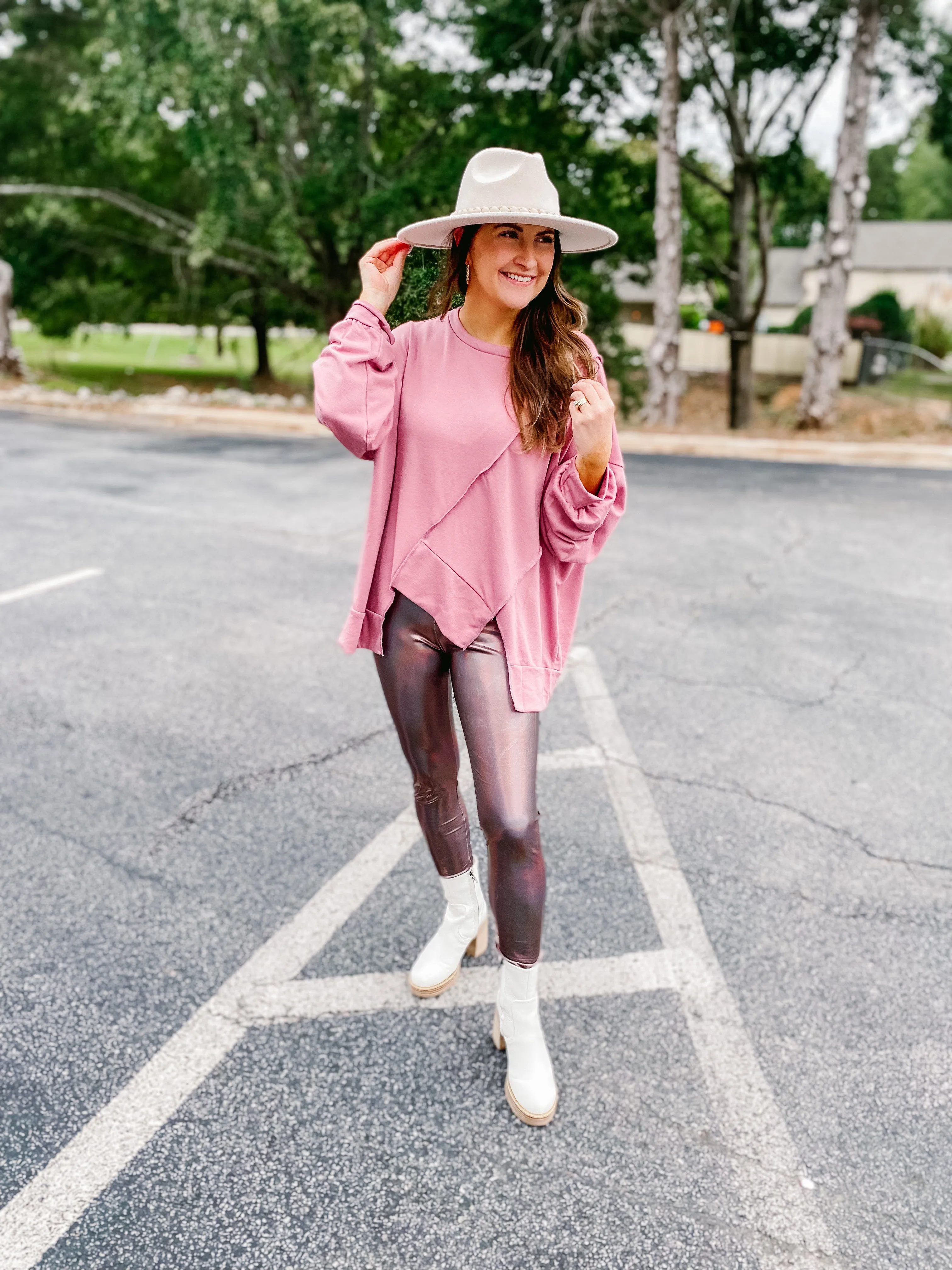 Mocha Metallic Leggings