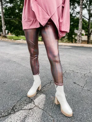 Mocha Metallic Leggings