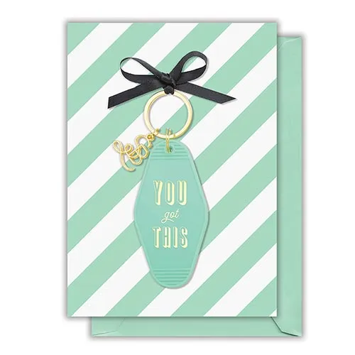 Motel Keychain & Greeting Card Set