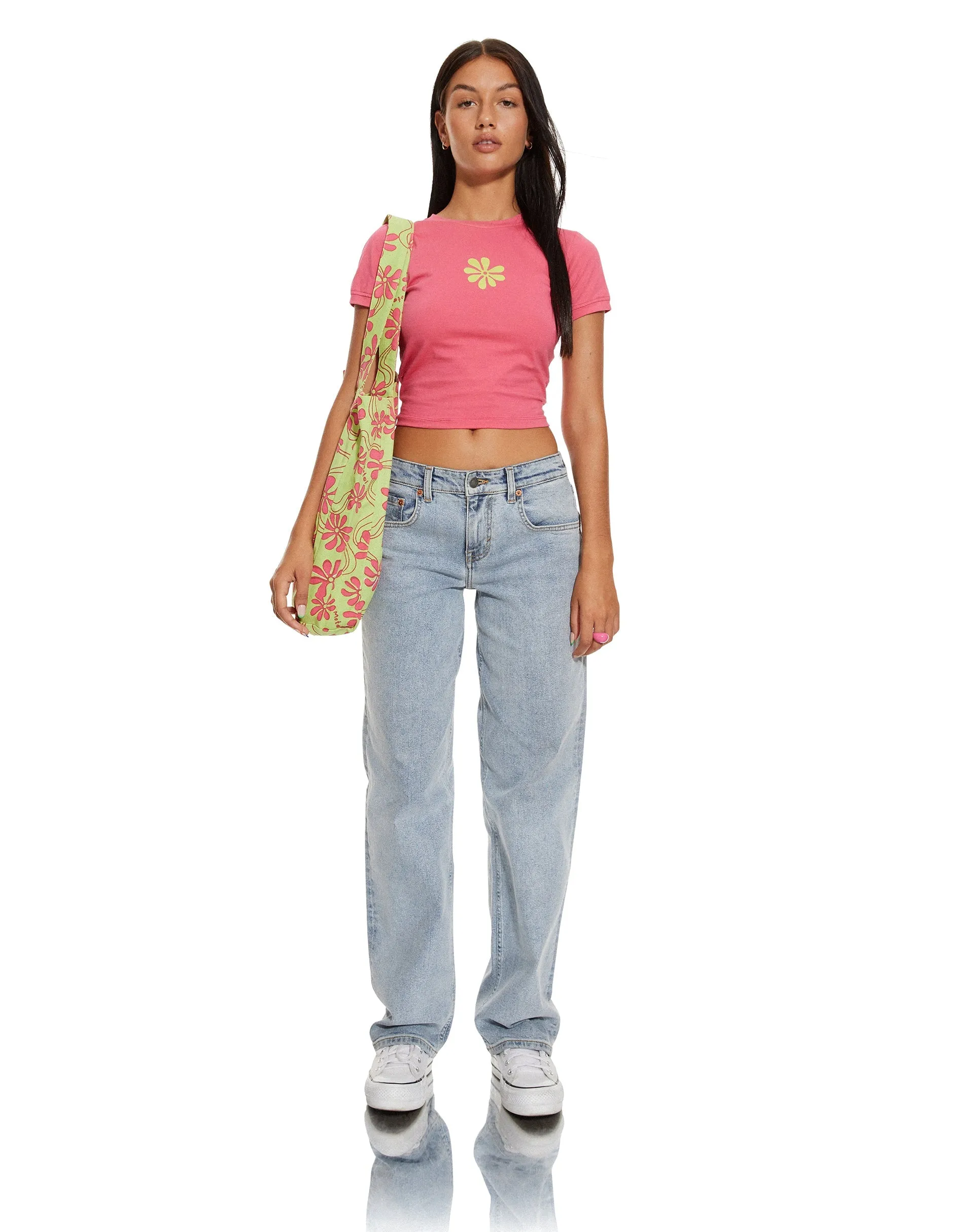 MOTEL X BARBARA Barbs Tote Bag in Green Beachy Floral