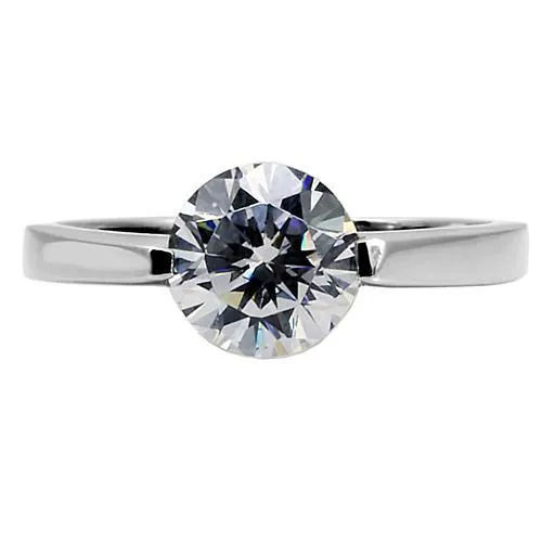 MT210 - Brilliant Round Cut Center Crystal - April Birthstone Newest Design