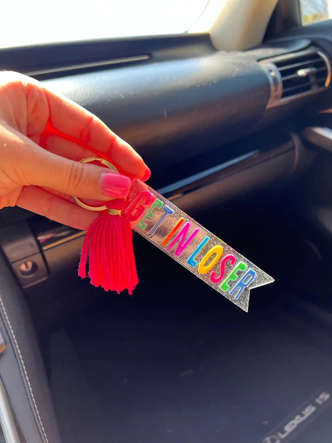 Multi Colored Quote Keychains-Multiple Designs Available
