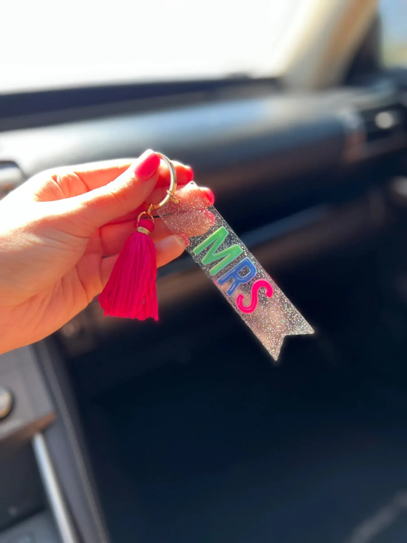 Multi Colored Quote Keychains-Multiple Designs Available