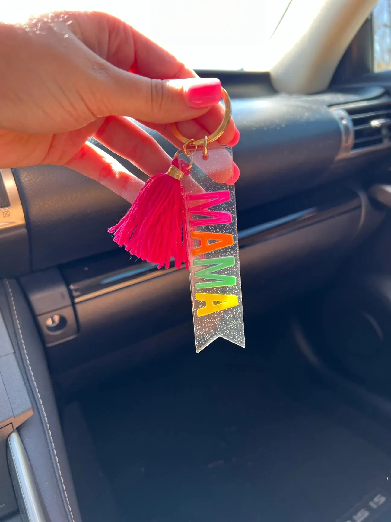 Multi Colored Quote Keychains-Multiple Designs Available