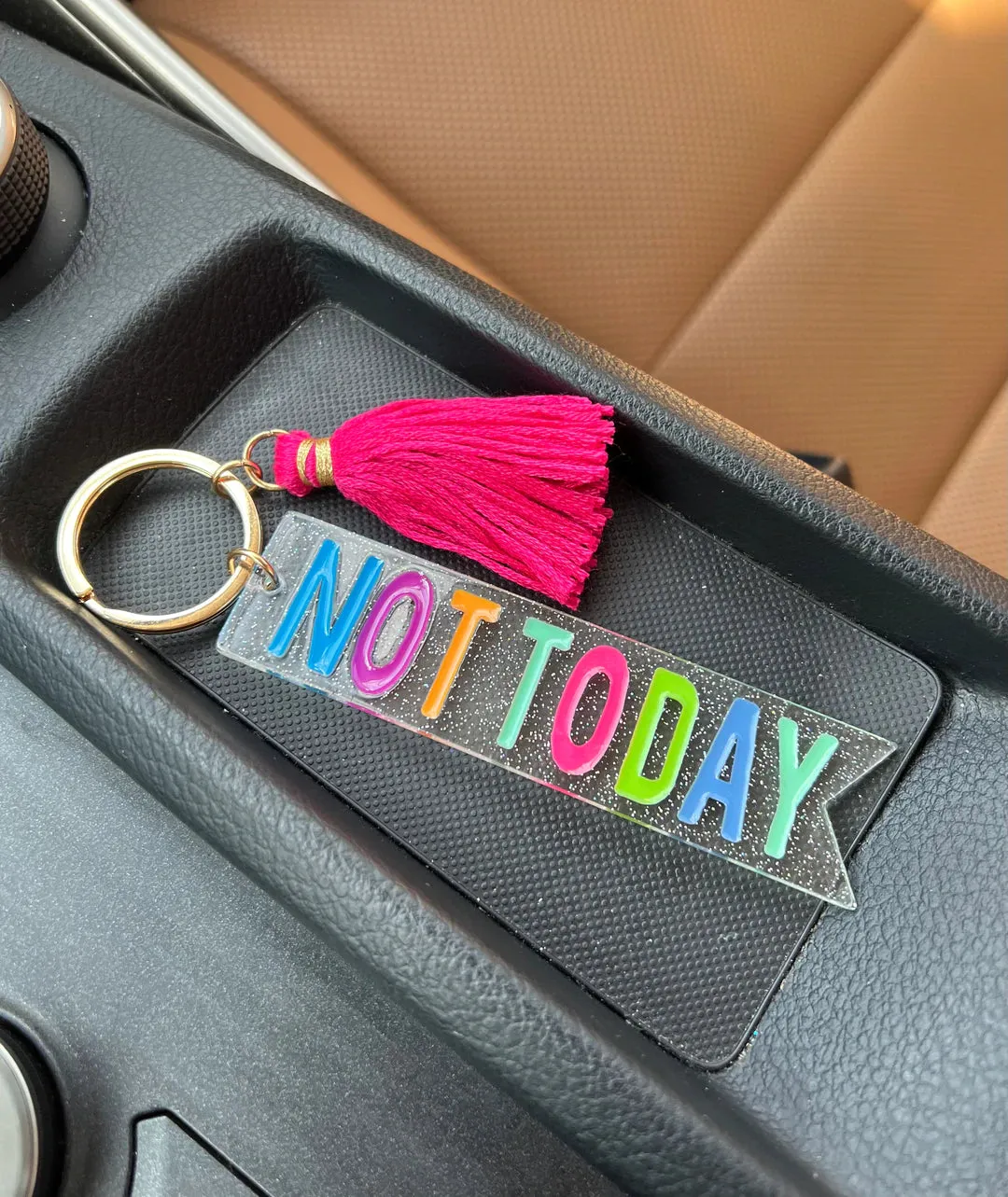 Multi Colored Quote Keychains-Multiple Designs Available