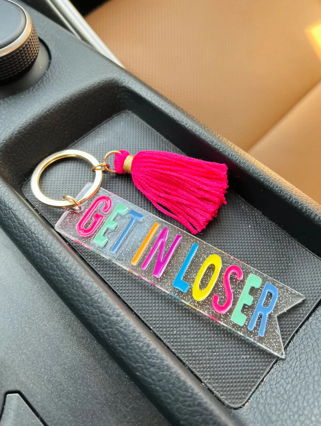 Multi Colored Quote Keychains-Multiple Designs Available