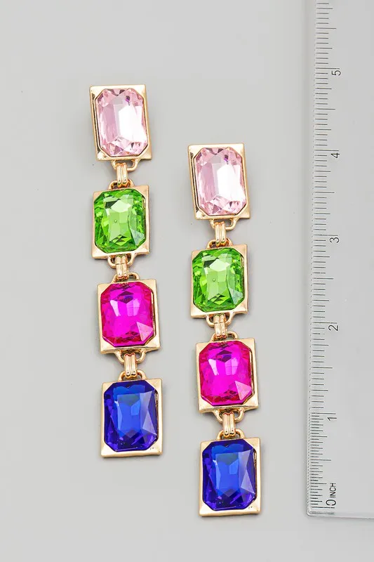 Multicolor Gem Earrings