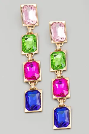 Multicolor Gem Earrings