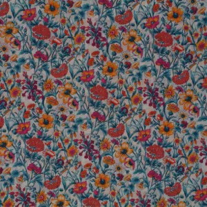 MULTICOLORED FLORAL 'RACHEL' LIBERTY LAWN COTTON HANDKERCHIEF
