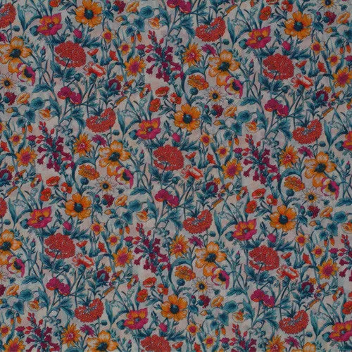 MULTICOLORED FLORAL 'RACHEL' LIBERTY LAWN COTTON HANDKERCHIEF