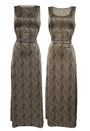 MULTIWAY GOLD TIE BACK MAXI DRESS