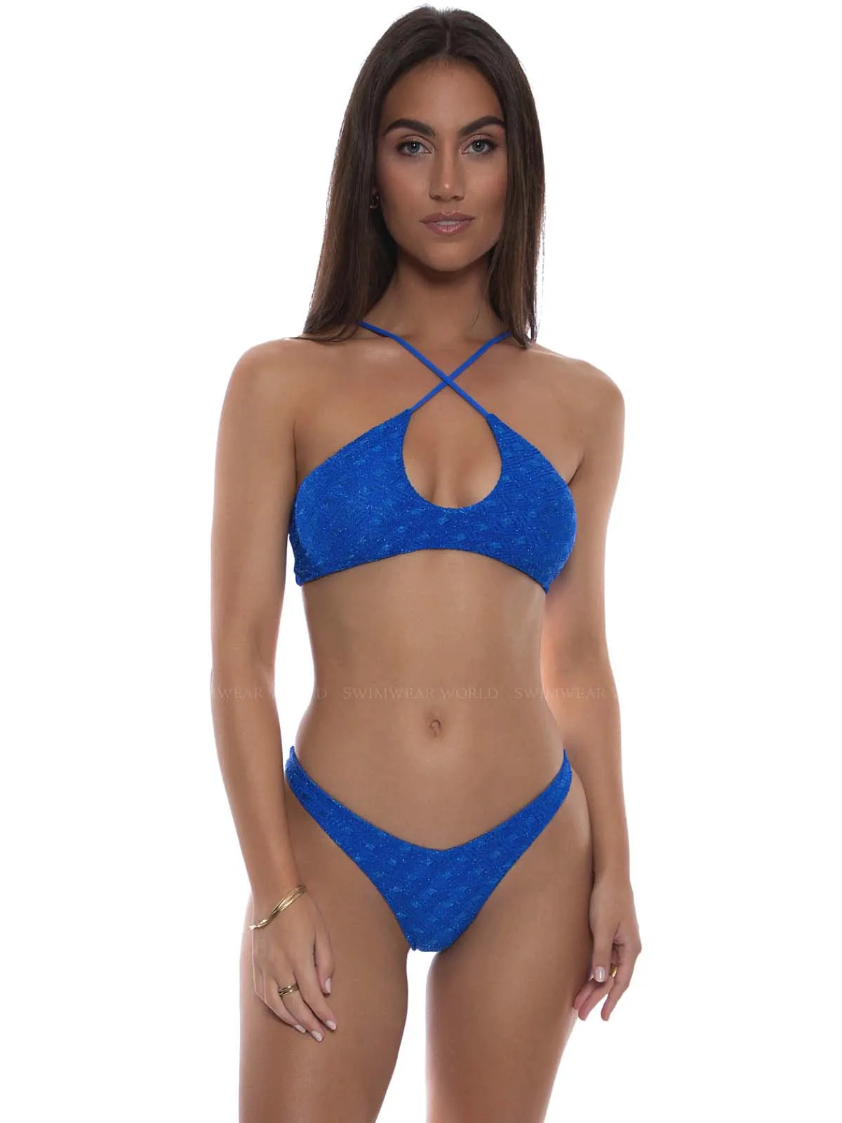 Multiway Keyhole Cross Neck-High Leg Bikini ::RET
