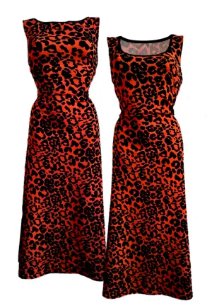 MULTIWAY RED LEOPARD CINCH MAXI DRESS