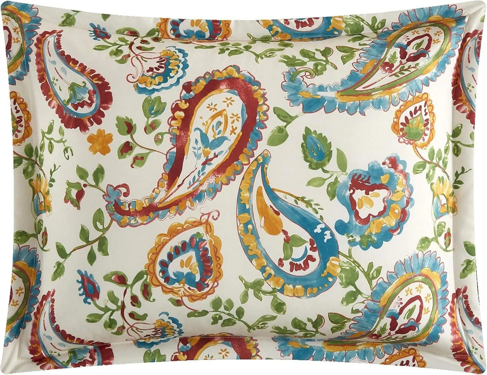 Nanshing Autumn Paisley 7-Piece Queen Comforter Set Bedding Ivory Multi Queen