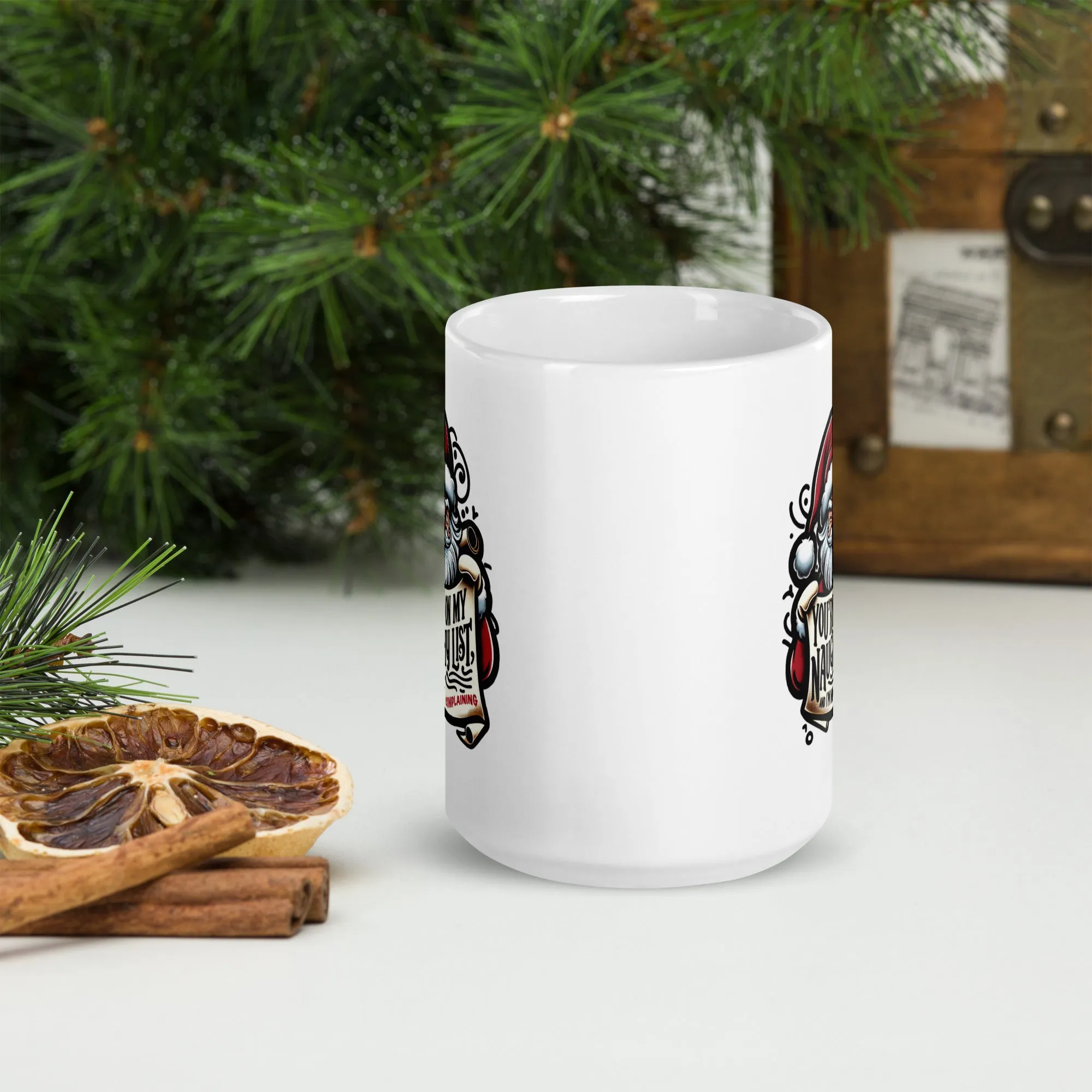 Naughty List White glossy mug
