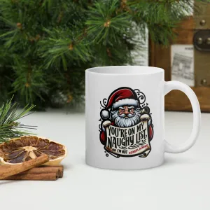 Naughty List White glossy mug