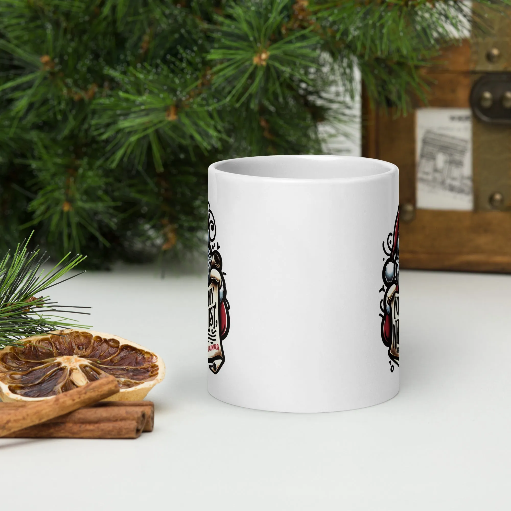 Naughty List White glossy mug