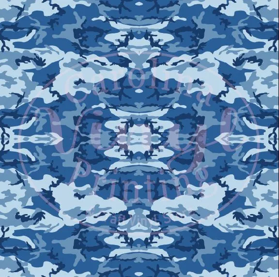 Navy Blue Camo Printed Vinyl