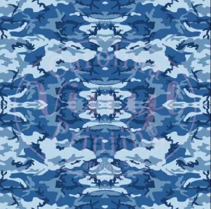 Navy Blue Camo Printed Vinyl