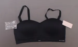 Nearly Nude Women's Seamless Wireless Bandeau Bra With Optional Straps Black XXL