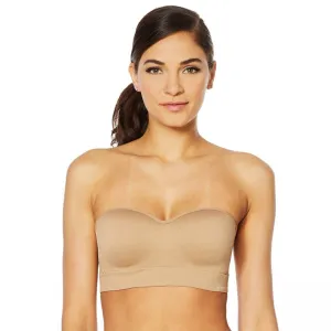 Nearly Nude Women's Seamless Wireless Bandeau Bra With Optional Straps