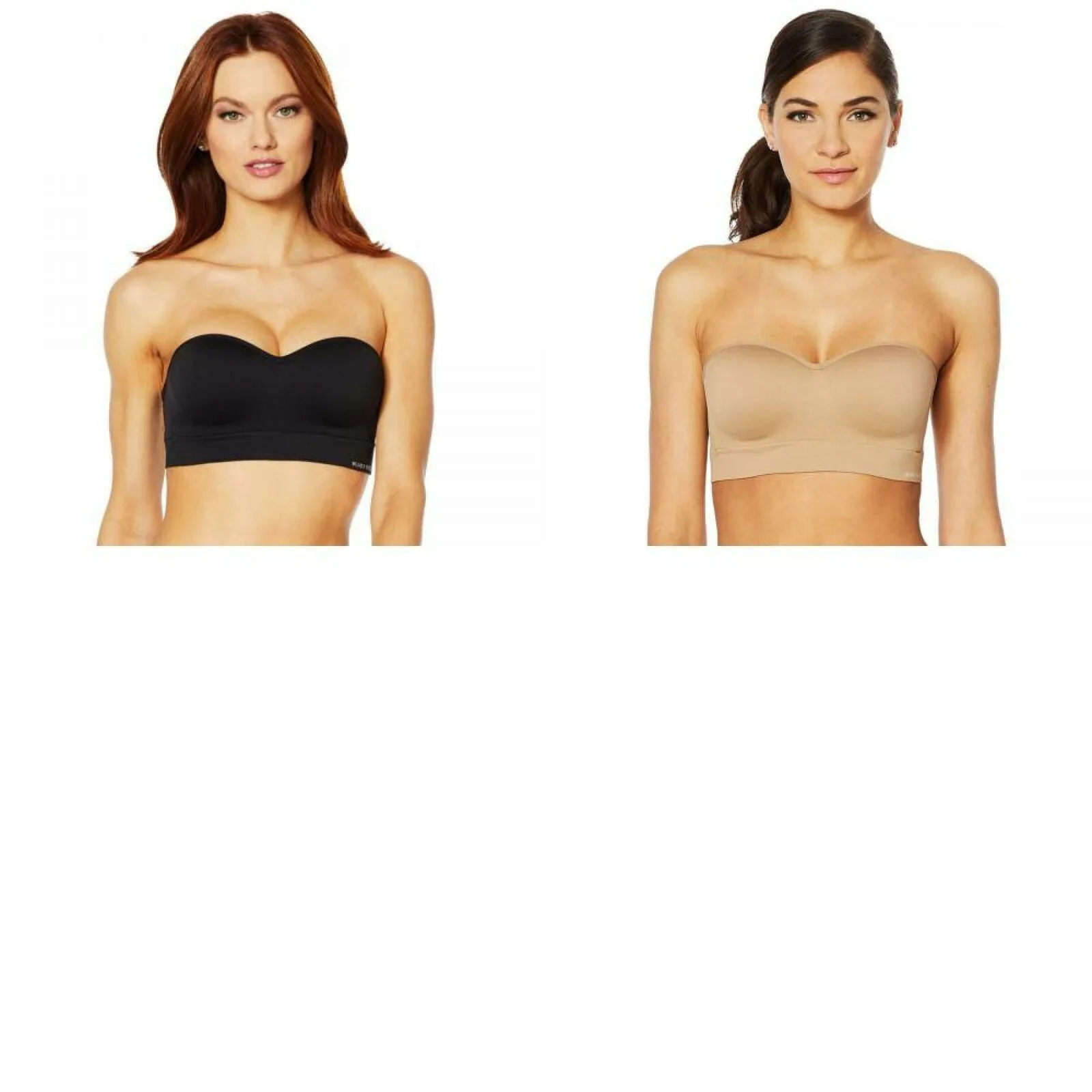 Nearly Nude Women's Seamless Wireless Bandeau Bra With Optional Straps