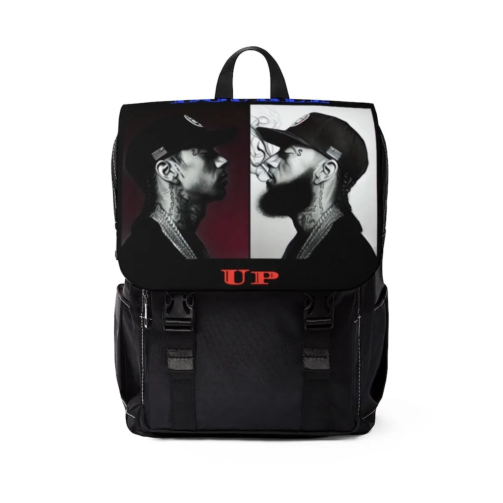 Nip Hussle Double Up Unisex Casual Shoulder Backpack